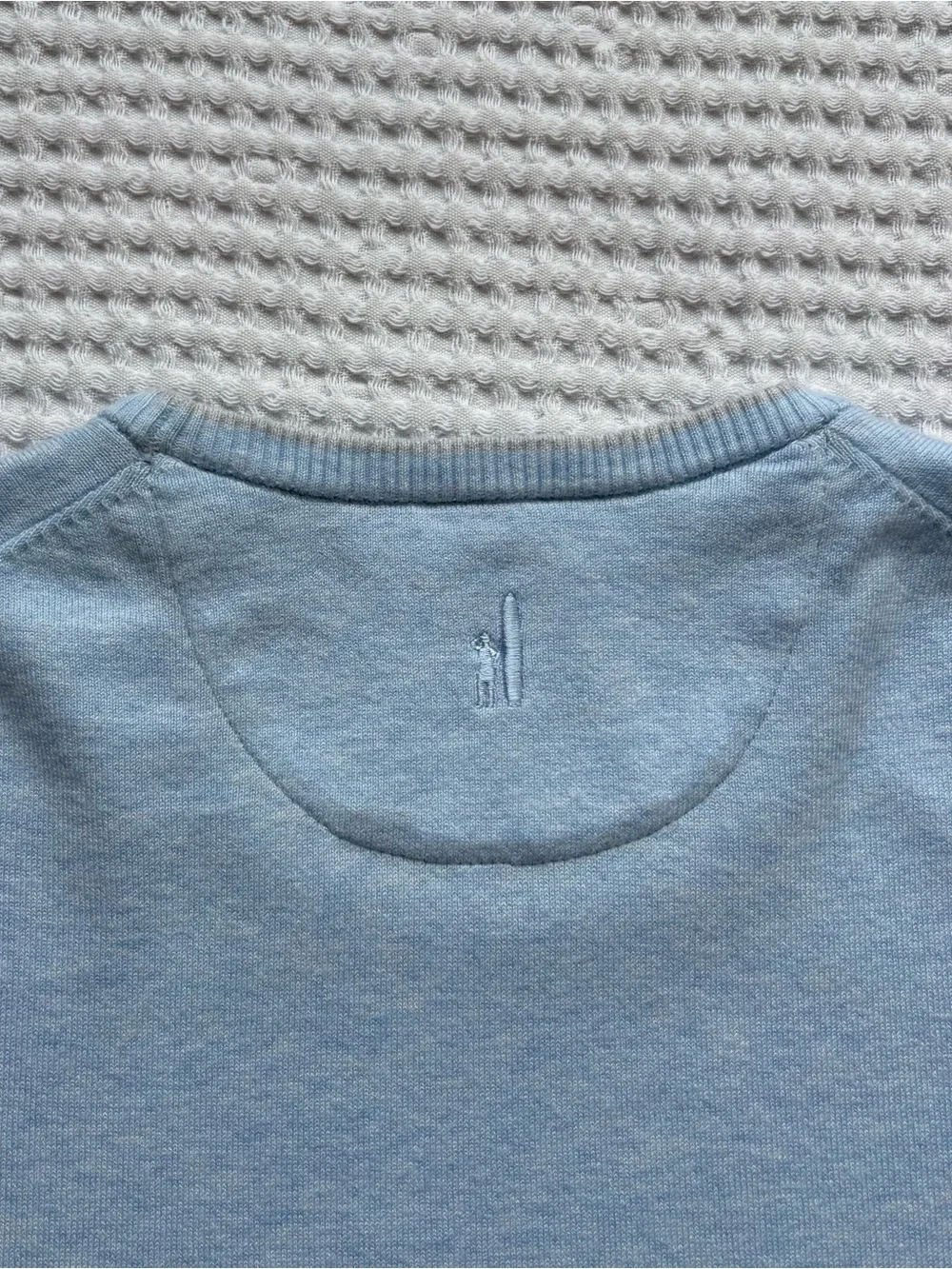 Johnnie-O Wren Maliblu Blue Heather Crewneck Sweater Pullover Cotton Blend - L